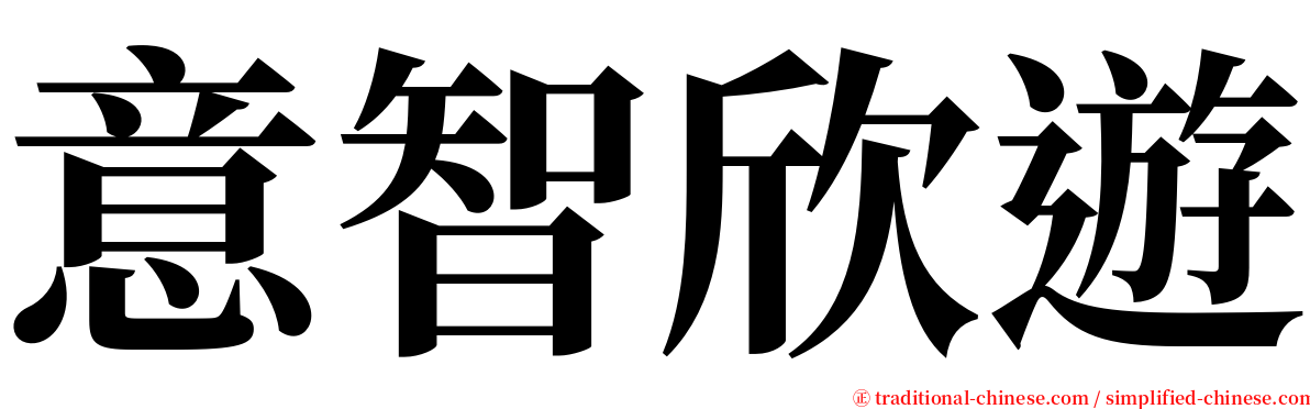 意智欣遊 serif font