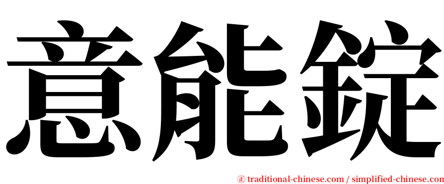 意能錠 serif font