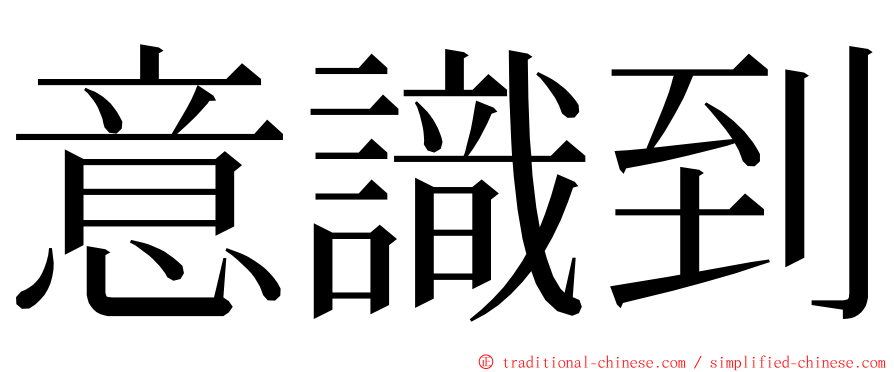 意識到 ming font