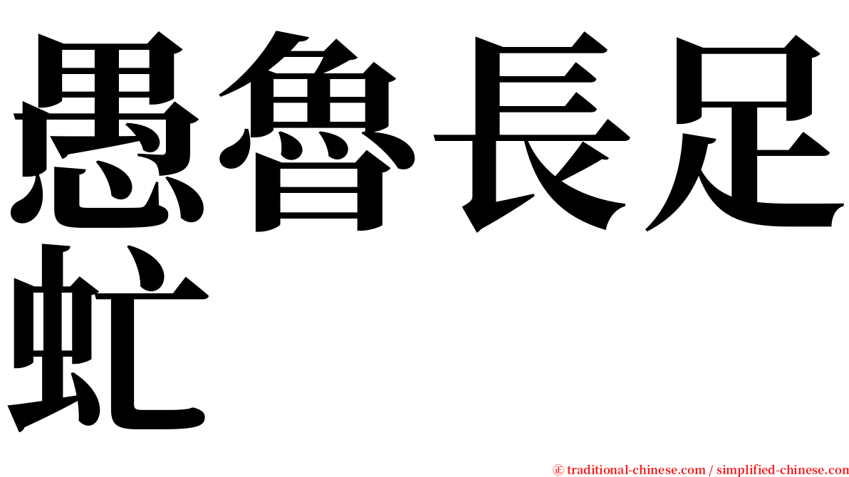 愚魯長足虻 serif font