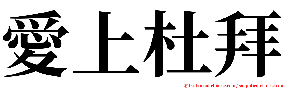 愛上杜拜 serif font