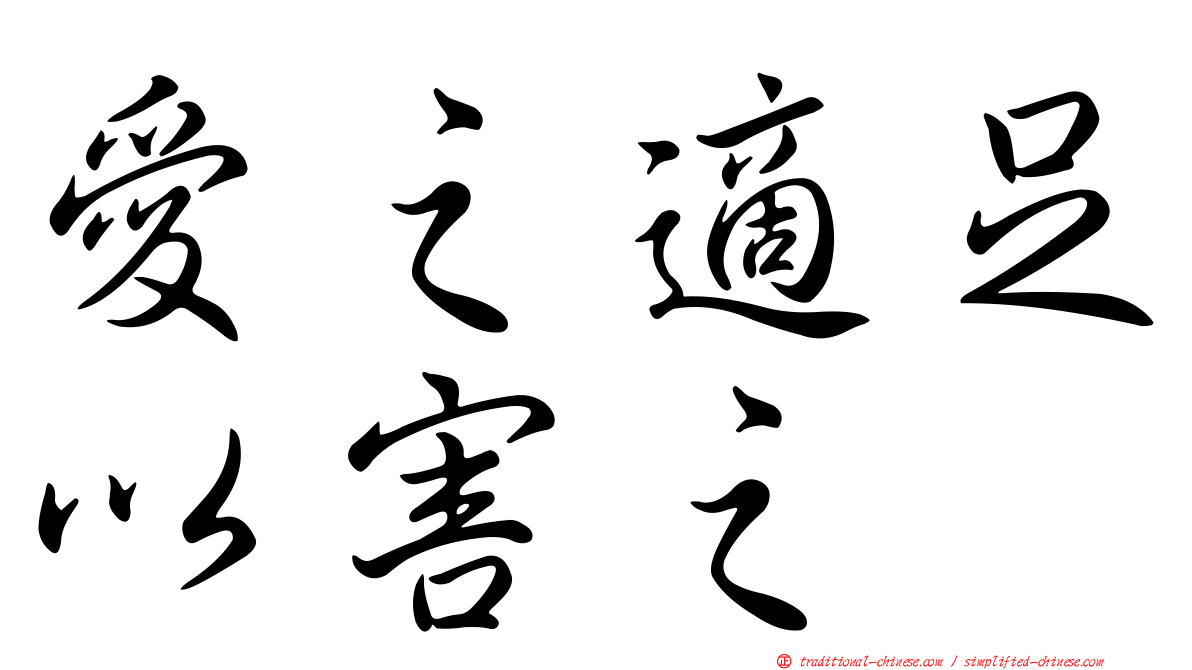 愛之適足以害之