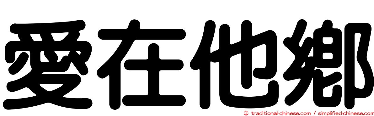 愛在他鄉