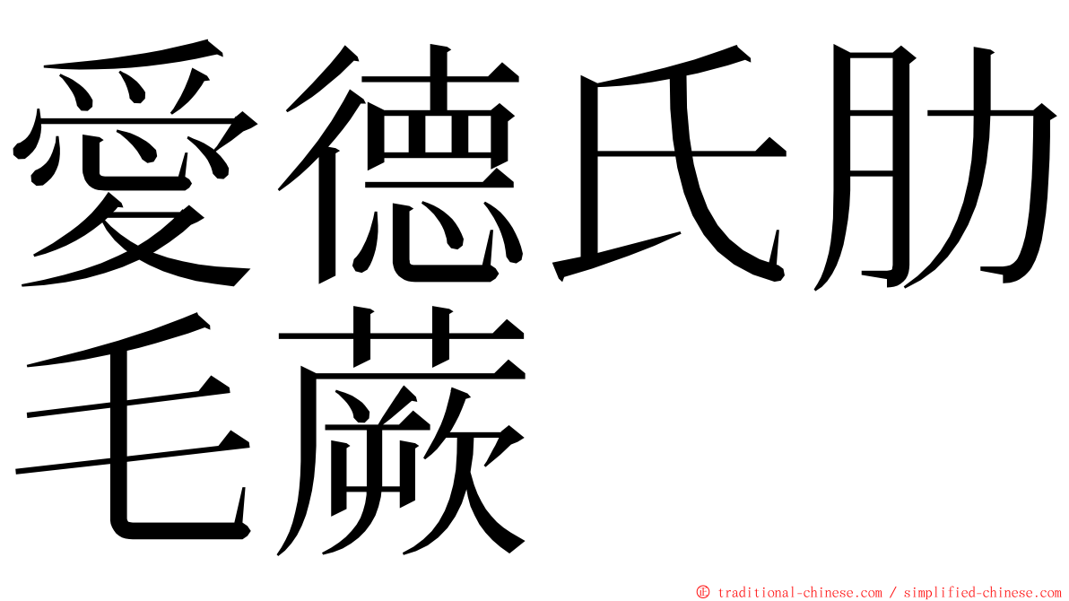 愛德氏肋毛蕨 ming font