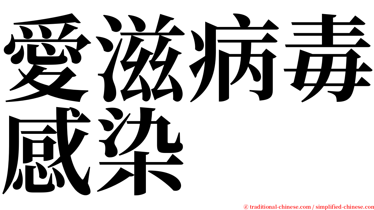 愛滋病毒感染 serif font