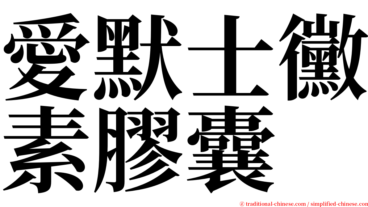 愛默士黴素膠囊 serif font