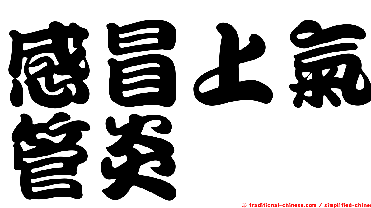 感冒上氣管炎