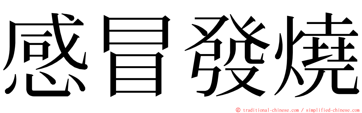 感冒發燒 ming font