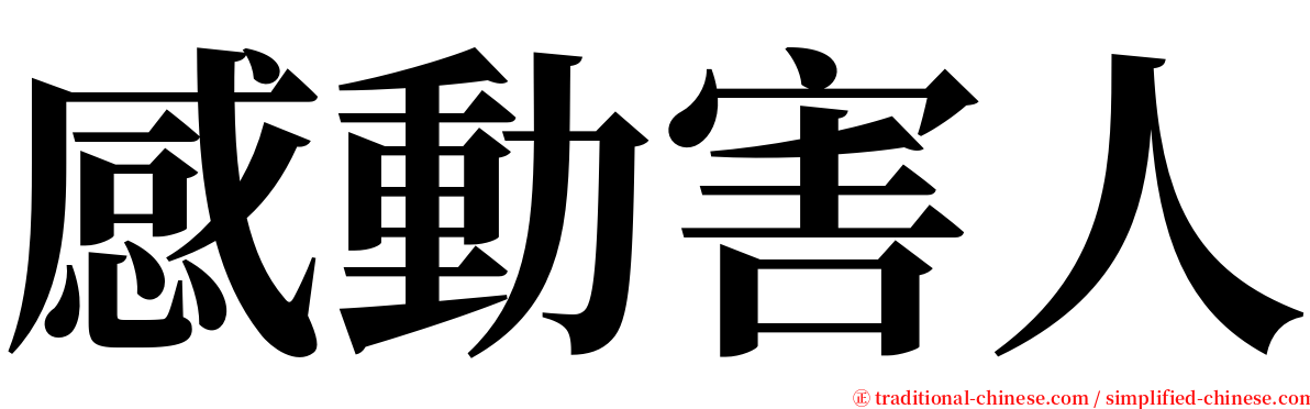 感動害人 serif font