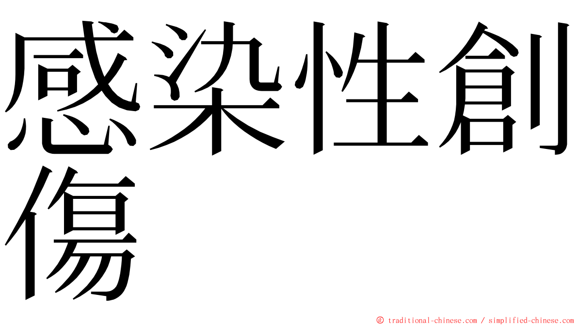 感染性創傷 ming font