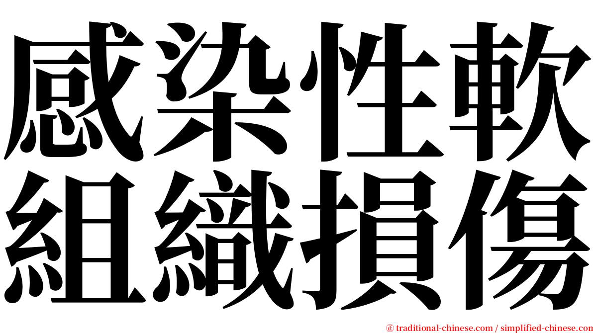 感染性軟組織損傷 serif font