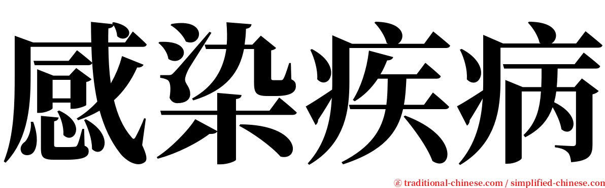 感染疾病 serif font