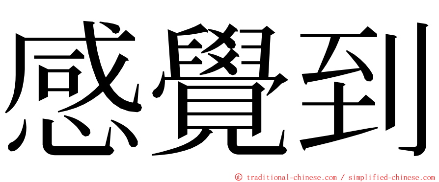 感覺到 ming font