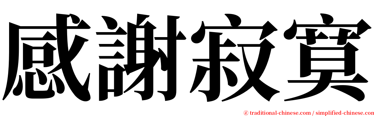 感謝寂寞 serif font