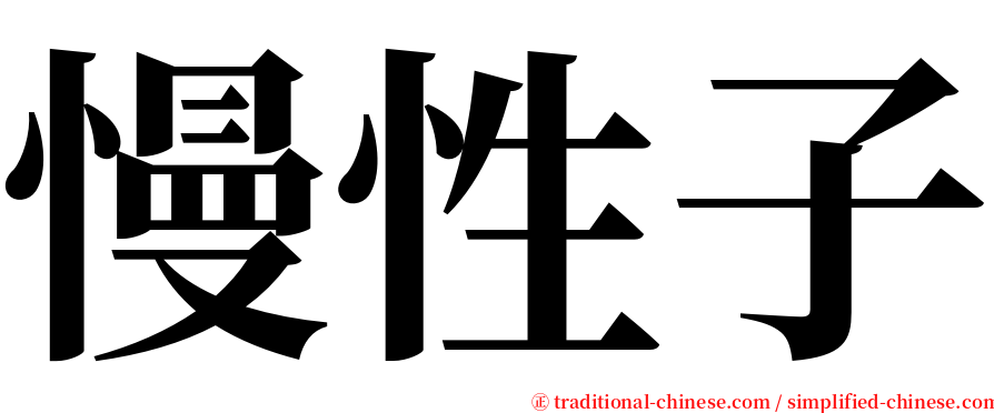 慢性子 serif font