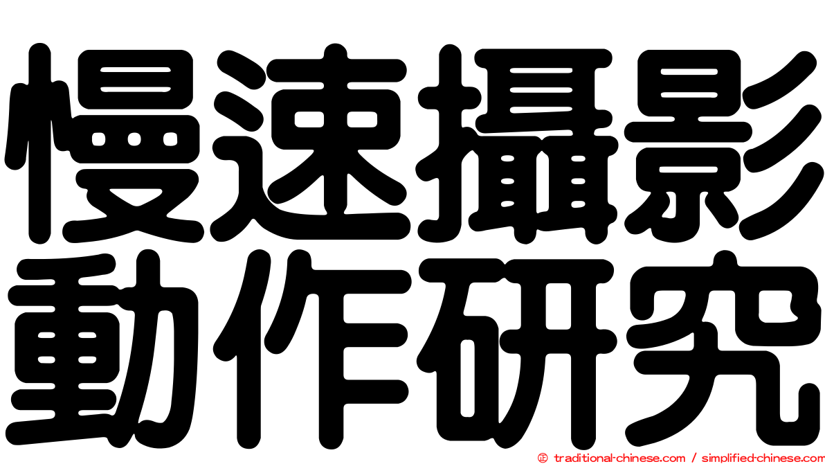 慢速攝影動作研究