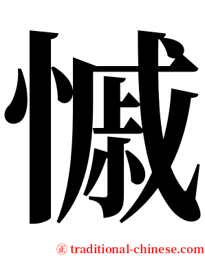 慽 serif font