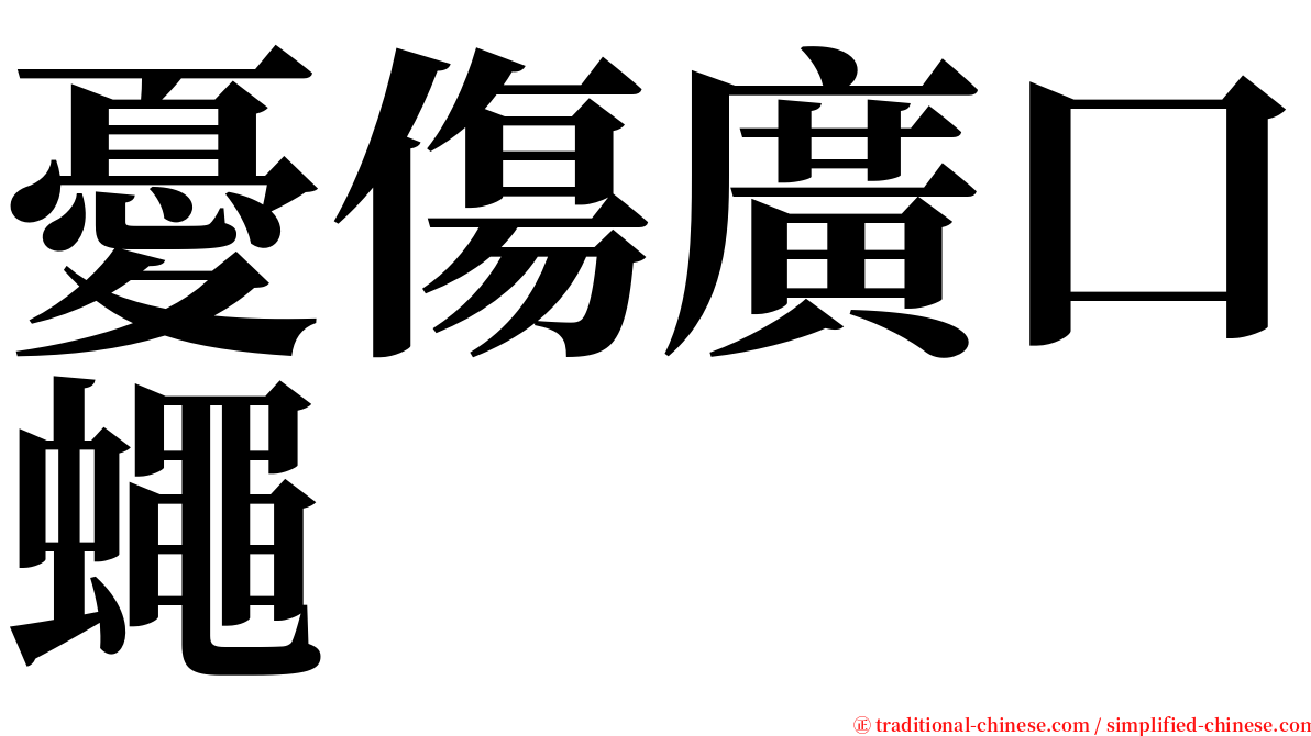 憂傷廣口蠅 serif font