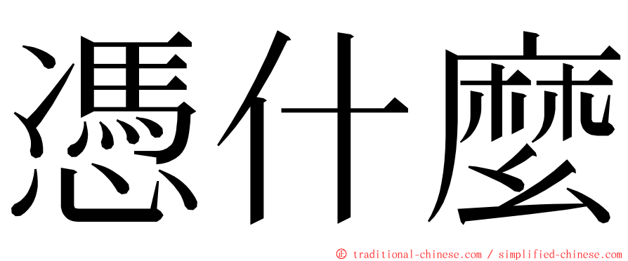 憑什麼 ming font