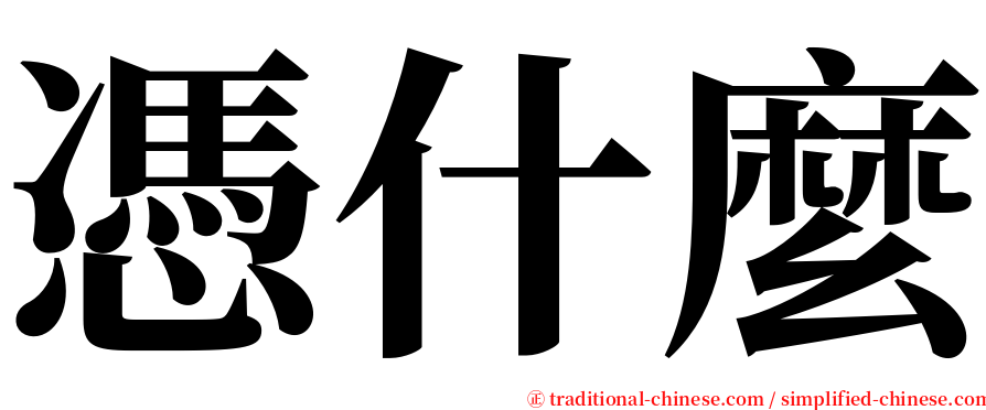 憑什麼 serif font