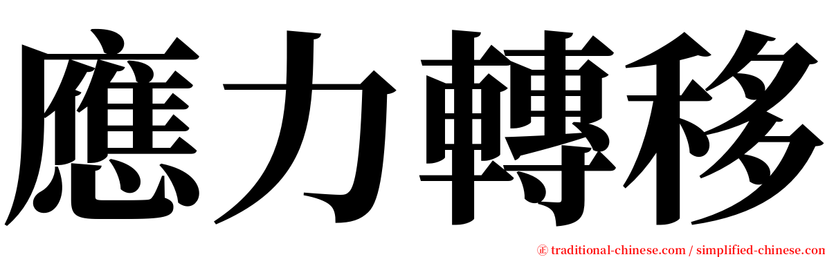 應力轉移 serif font