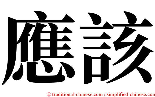 應該 serif font