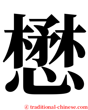 懋 serif font