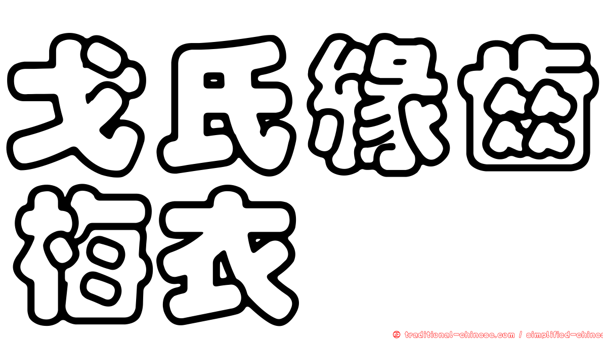 戈氏緣齒梅衣