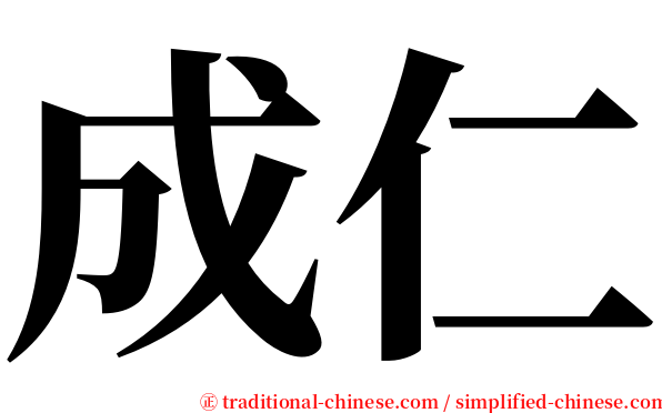 成仁 serif font