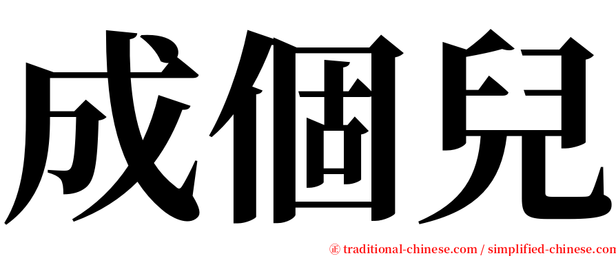 成個兒 serif font