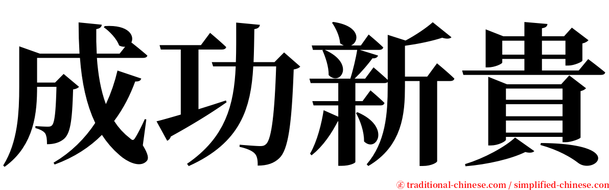 成功新貴 serif font