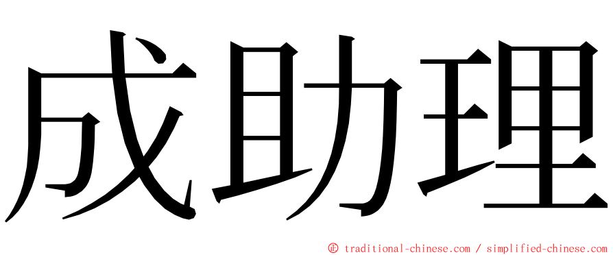 成助理 ming font