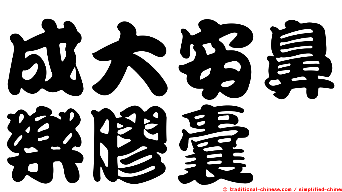 成大安鼻樂膠囊