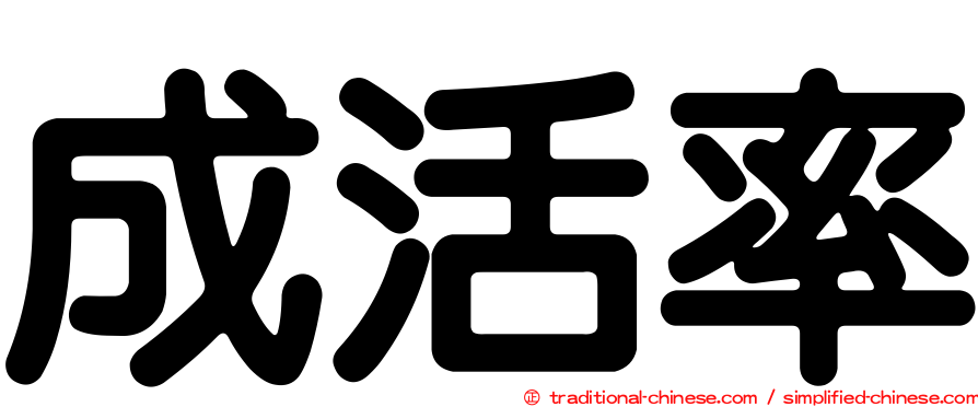 成活率