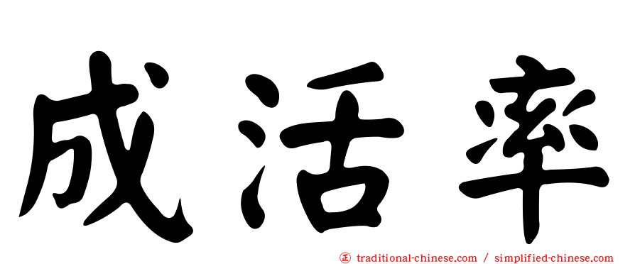 成活率