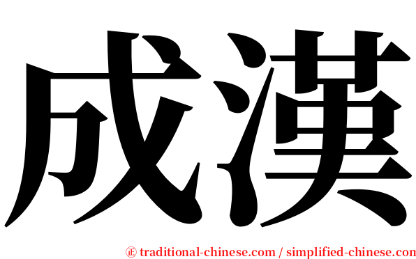 成漢 serif font