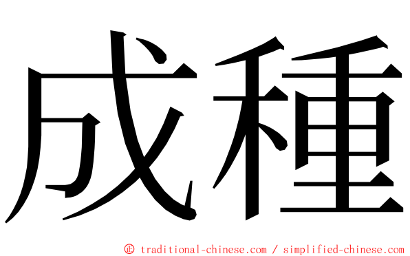 成種 ming font