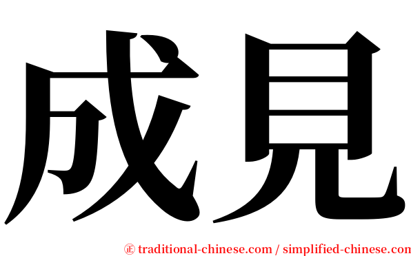 成見 serif font