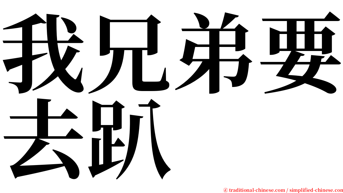 我兄弟要去趴 serif font