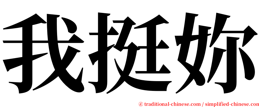 我挺妳 serif font