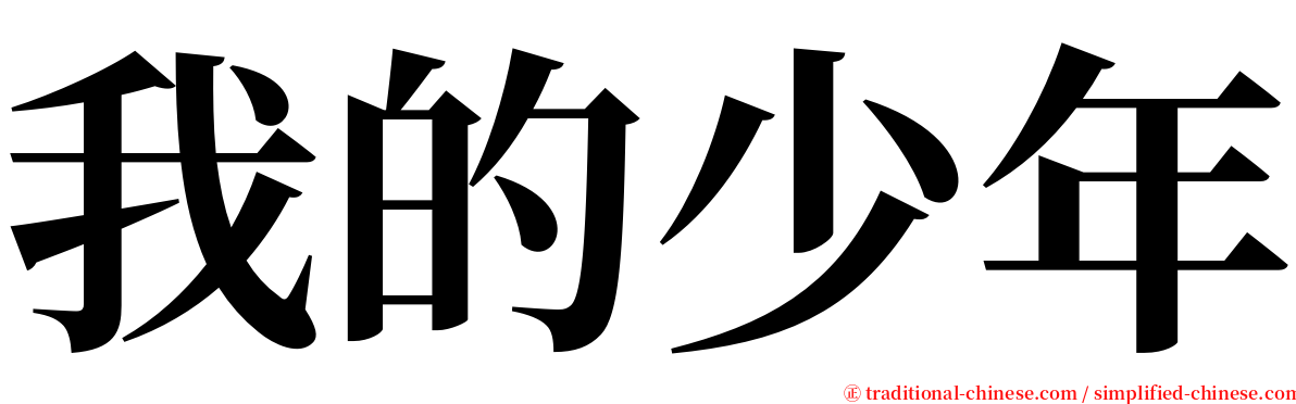 我的少年 serif font