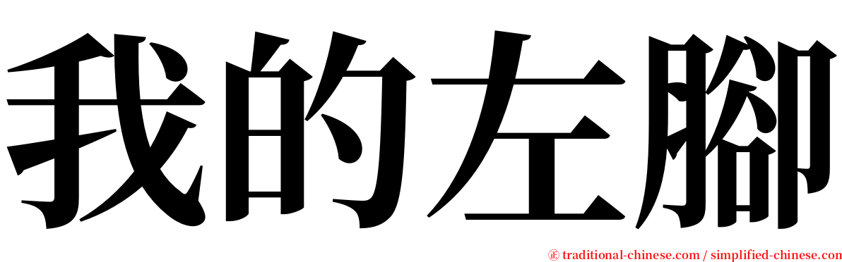 我的左腳 serif font