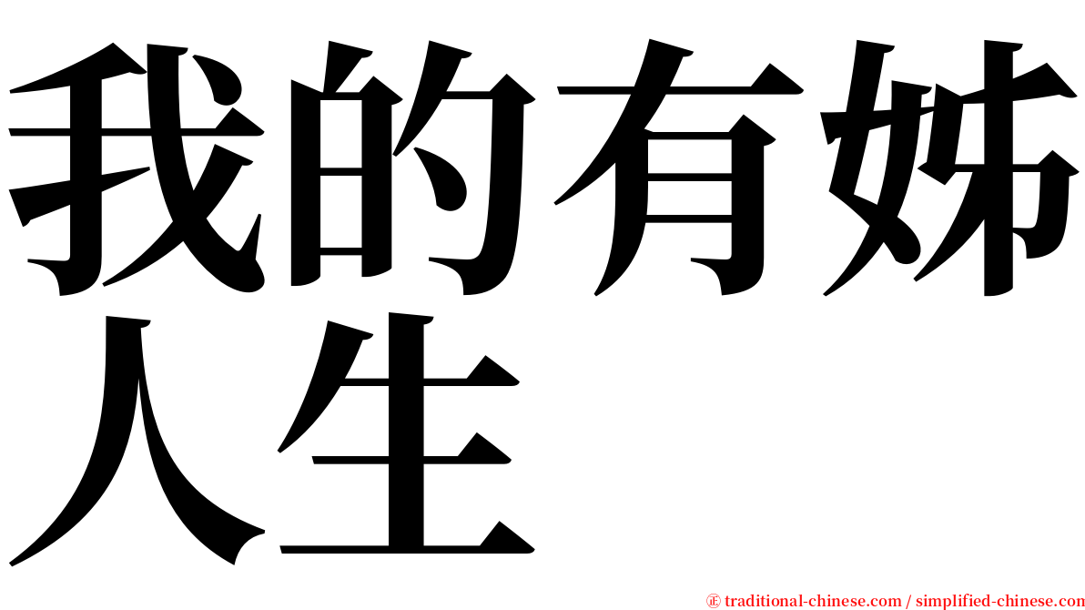 我的有姊人生 serif font