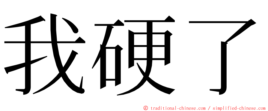 我硬了 ming font