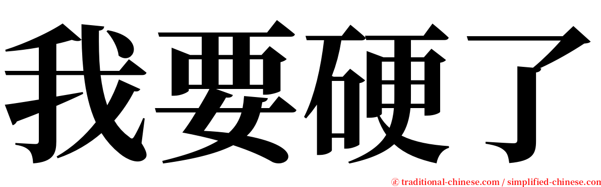 我要硬了 serif font