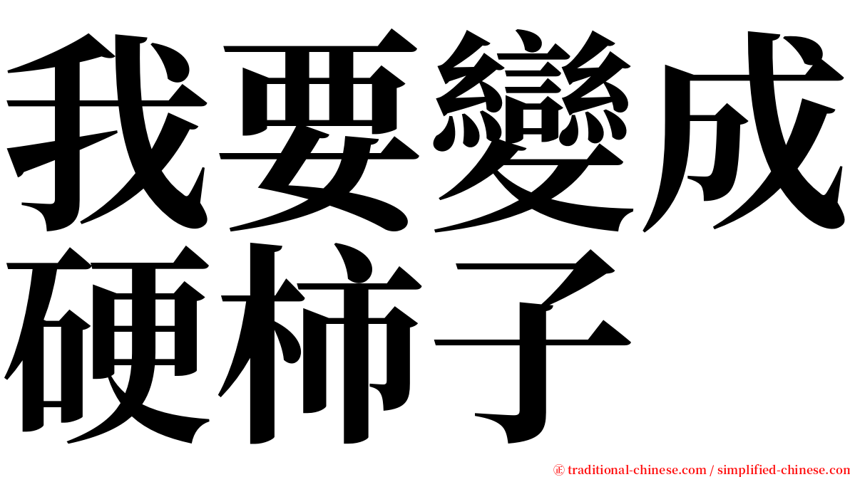 我要變成硬柿子 serif font