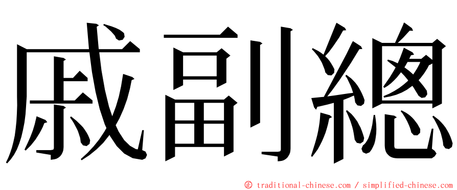 戚副總 ming font