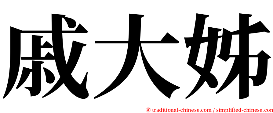 戚大姊 serif font