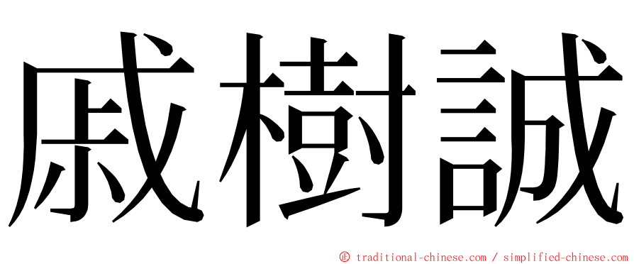 戚樹誠 ming font