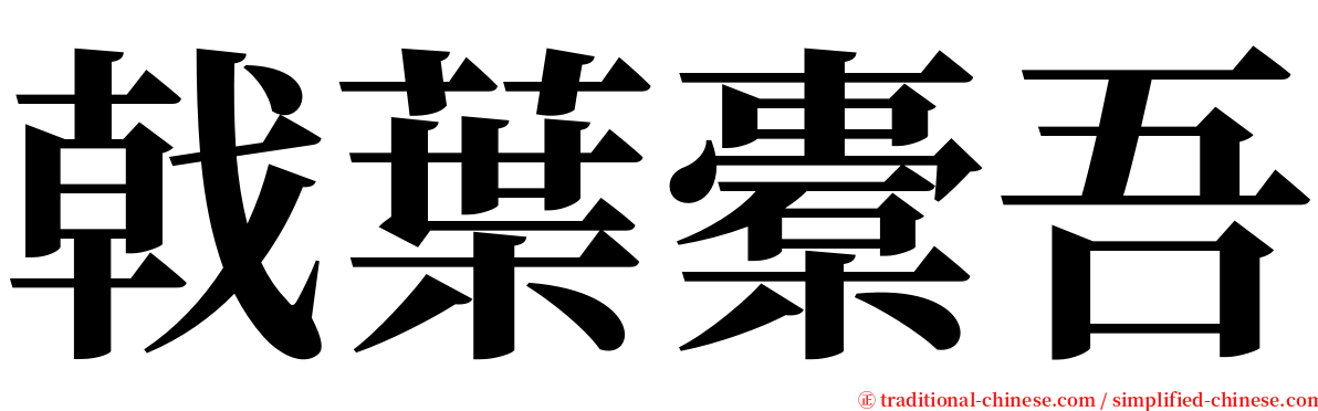 戟葉橐吾 serif font